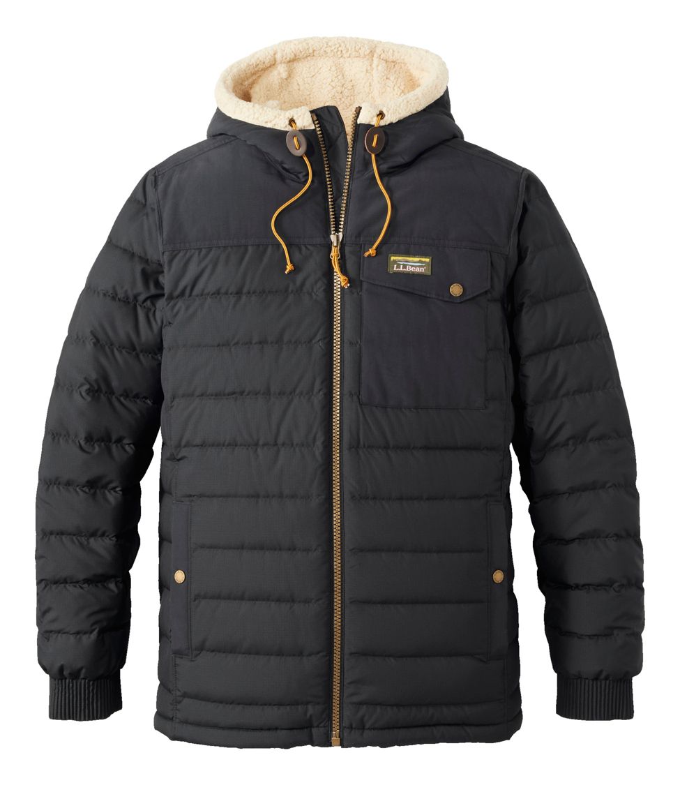 Men's Mountain Classic Down Hooded Jacket, Sherpa-Lined at L.L. Bean