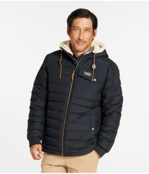 Men's Mountain Classic Down Hooded Jacket, Sherpa-Lined