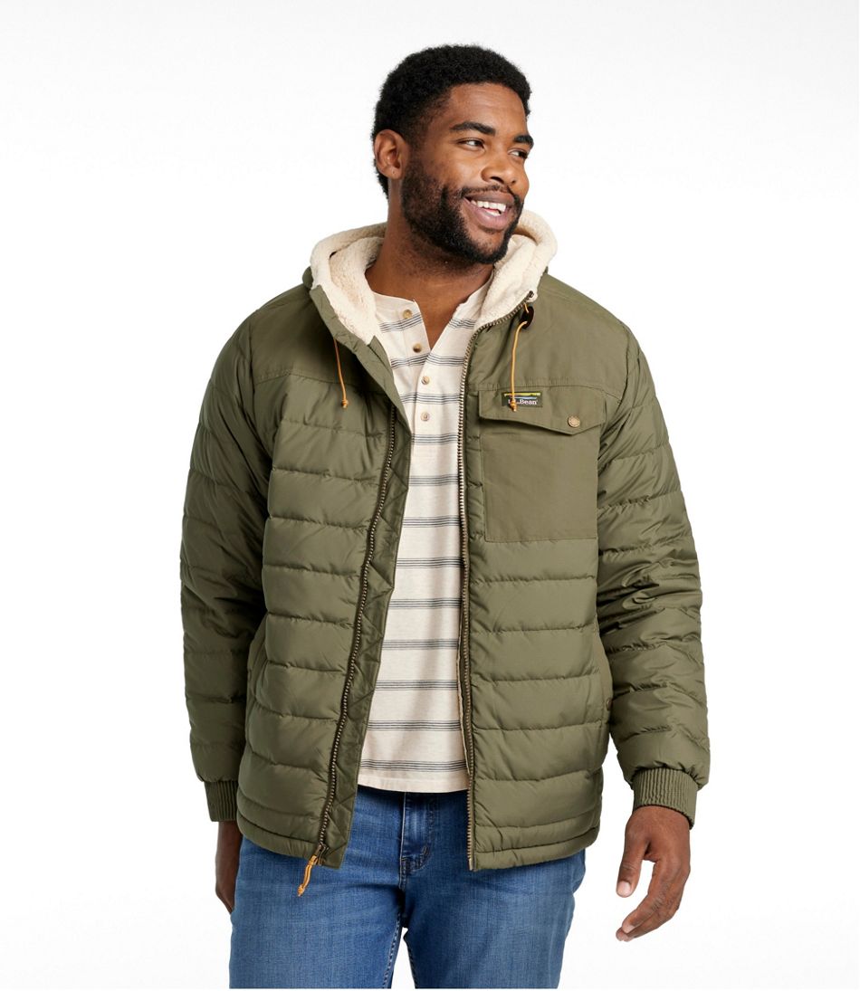 Men's Mountain Classic Down Hooded Jacket, Sherpa-Lined | Men's at L.L.Bean