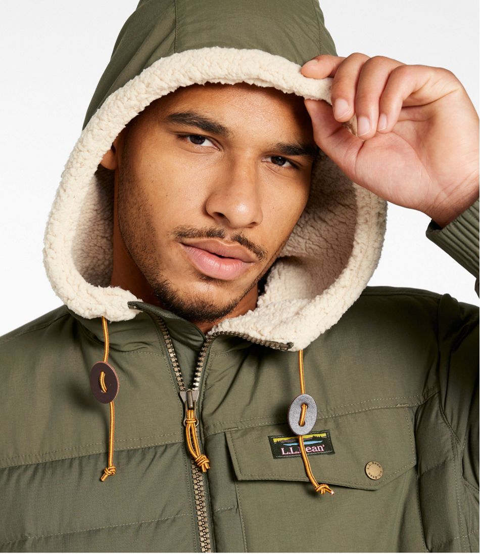 Men's Mountain Classic Down Hooded Jacket, Sherpa-Lined Men's Mountain Classic Down Hooded Jacket, Sherpa-Lined