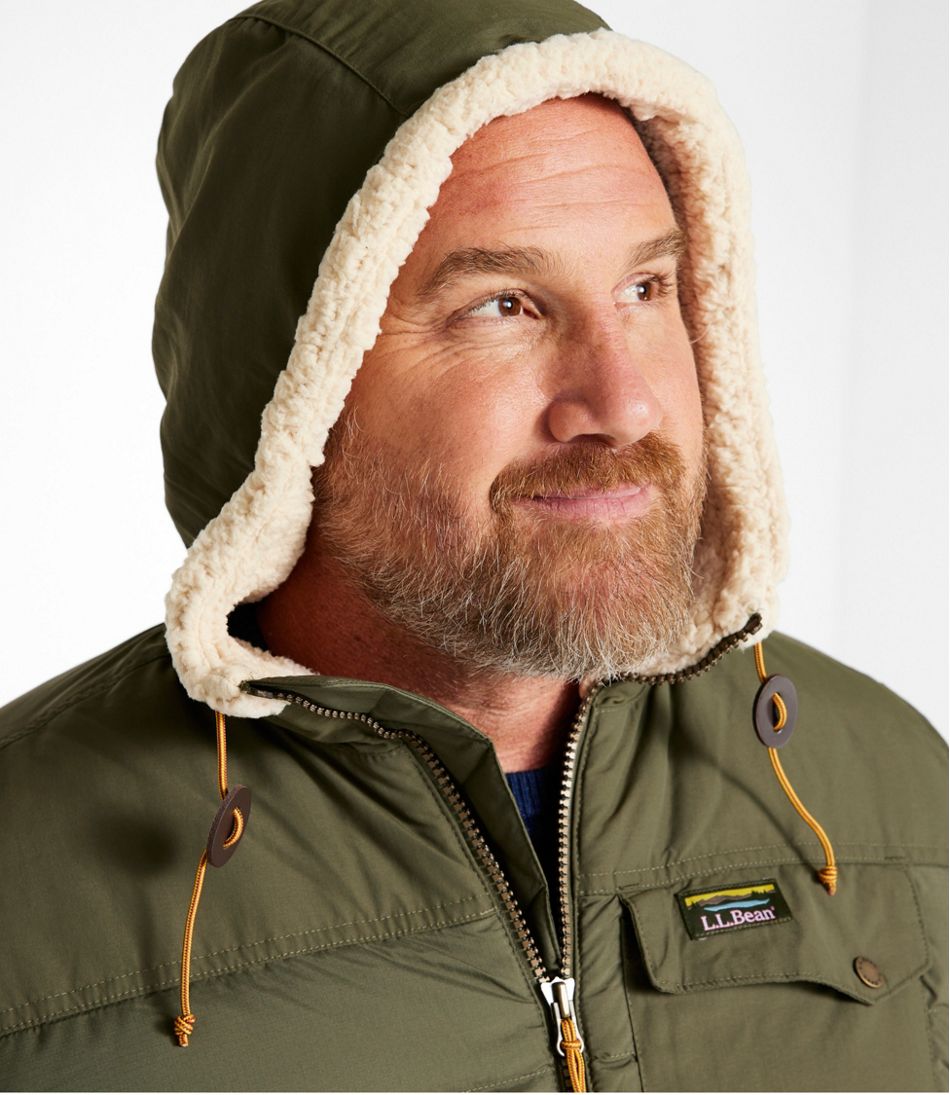 Men's Mountain Classic Down Hooded Jacket, Sherpa-Lined Men's Mountain Classic Down Hooded Jacket, Sherpa-Lined