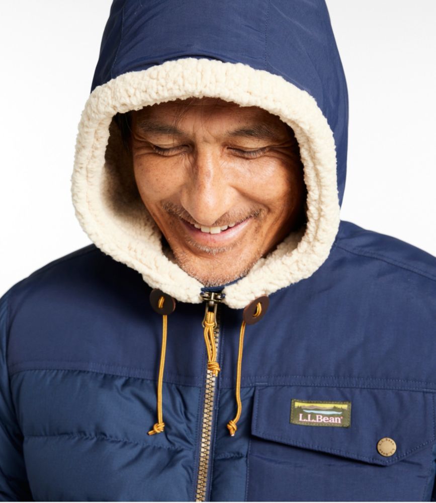Men's Mountain Classic Down Hooded Jacket, Sherpa-Lined