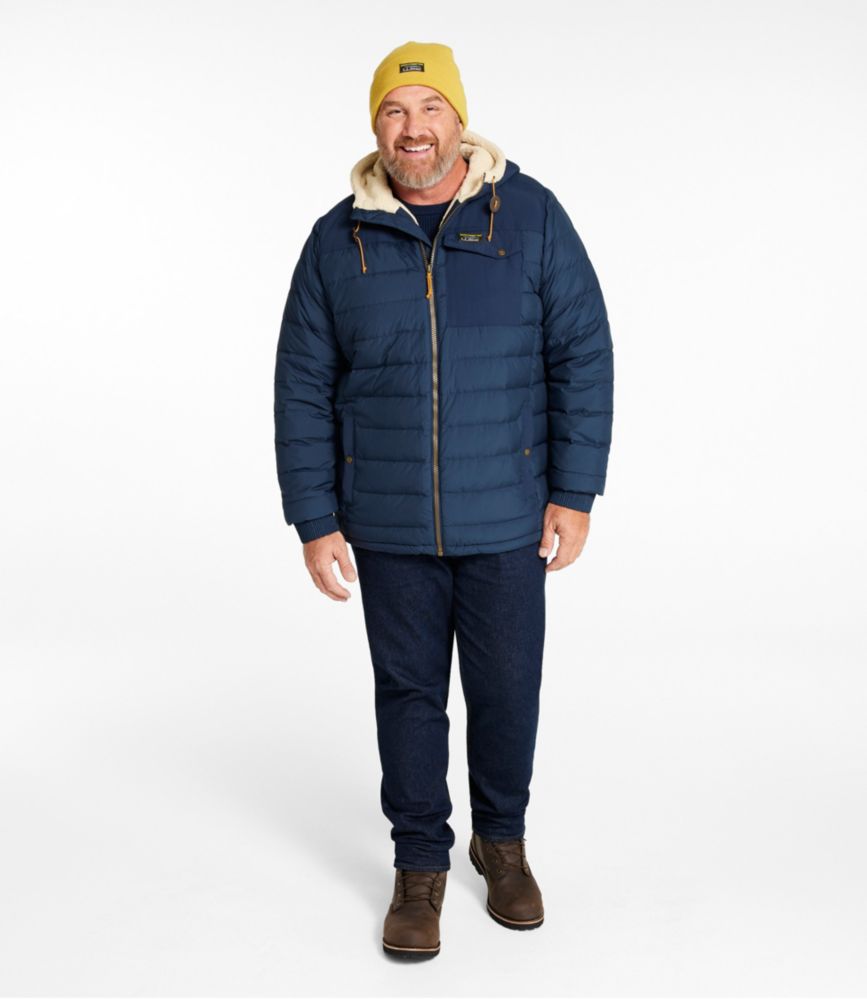 Men's Mountain Classic Down Hooded Jacket, Sherpa-Lined