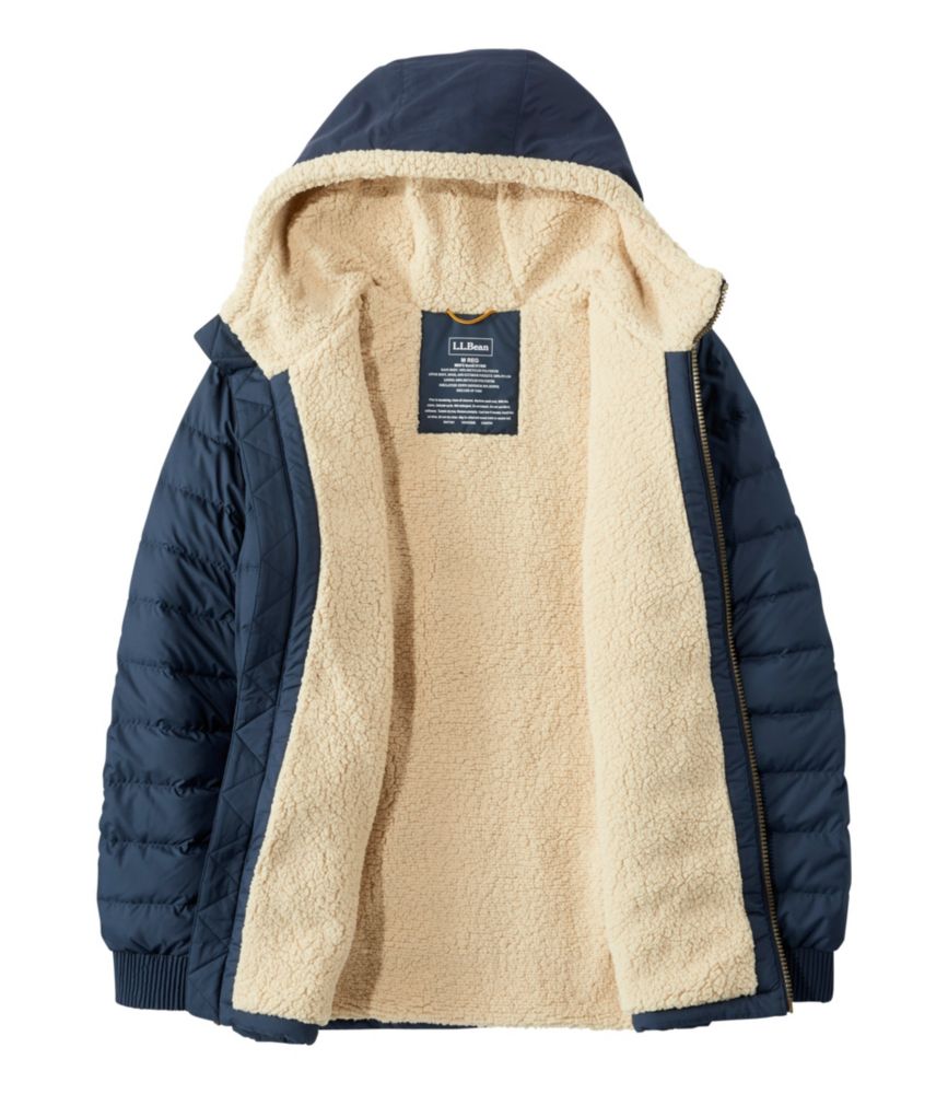 Men's Mountain Classic Down Hooded Jacket, Sherpa-Lined