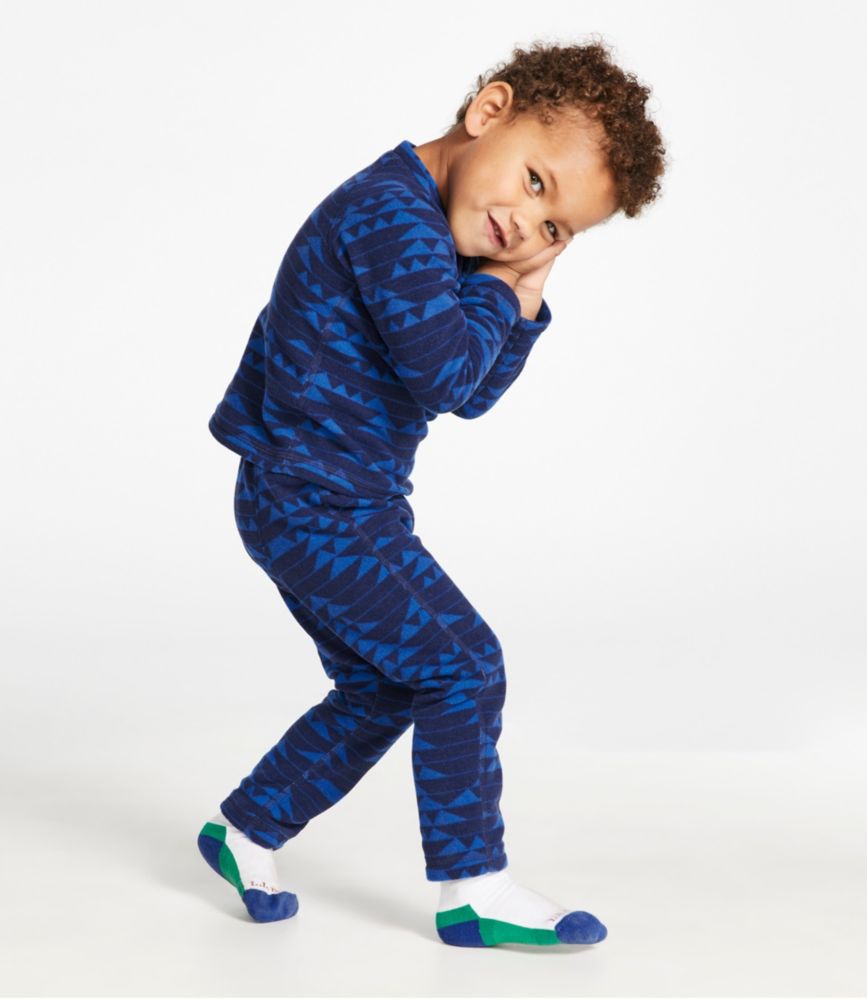 Infants' and Toddlers' Fitness Fleece Long-Sleeve Tee/Pants Set, Deep Sapphire/Mountain Print, small image number 3