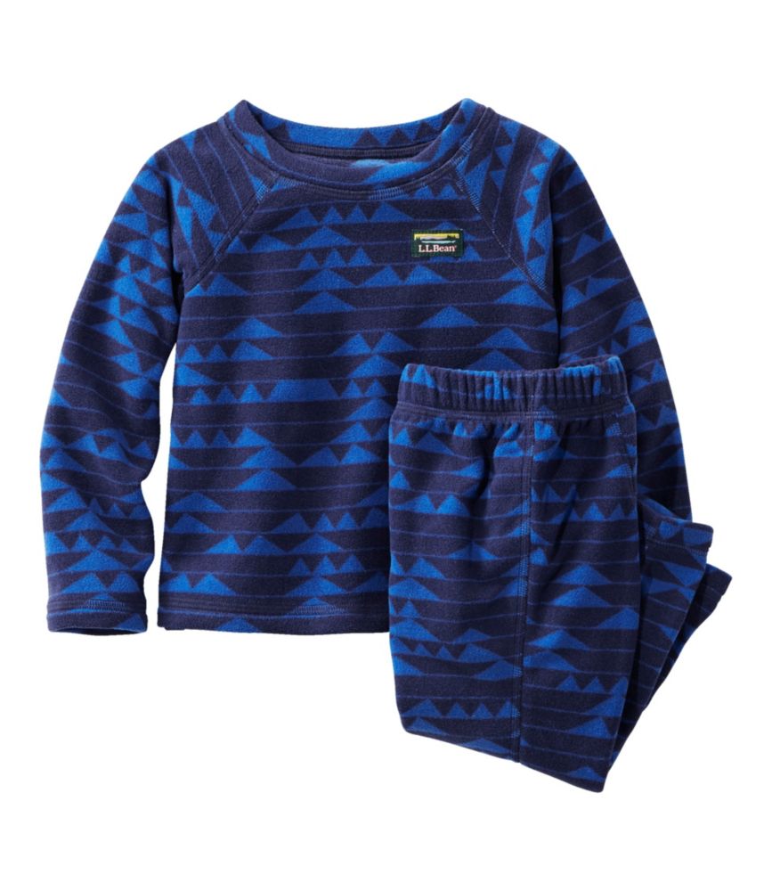 Infants' and Toddlers' Fitness Fleece Long-Sleeve Tee/Pants Set, Deep Sapphire/Mountain Print, small image number 1