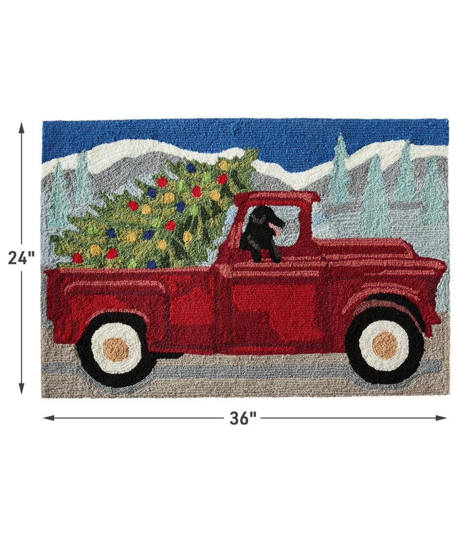 Indoor/Outdoor Vacationland Rug, Red Truck