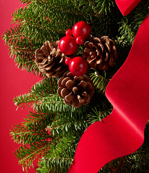 Traditional Balsam Wreath, 20", One Color, large image number 2