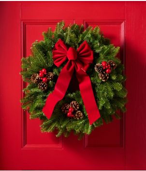 Traditional Christmas Balsam Wreath, 20"