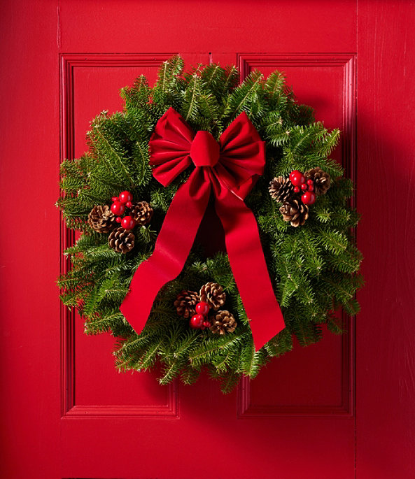 Traditional Balsam Wreath, 20" Delay Ship Week of 11/30, One Color, large image number 0
