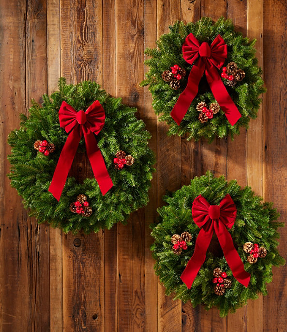 Traditional Balsam Wreath, 20" Delay Ship Week of 11/30, One Color, large image number 3