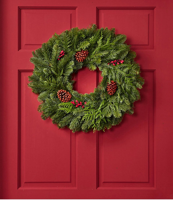 Woodland Berry Wreath, 20", One Color, large image number 0