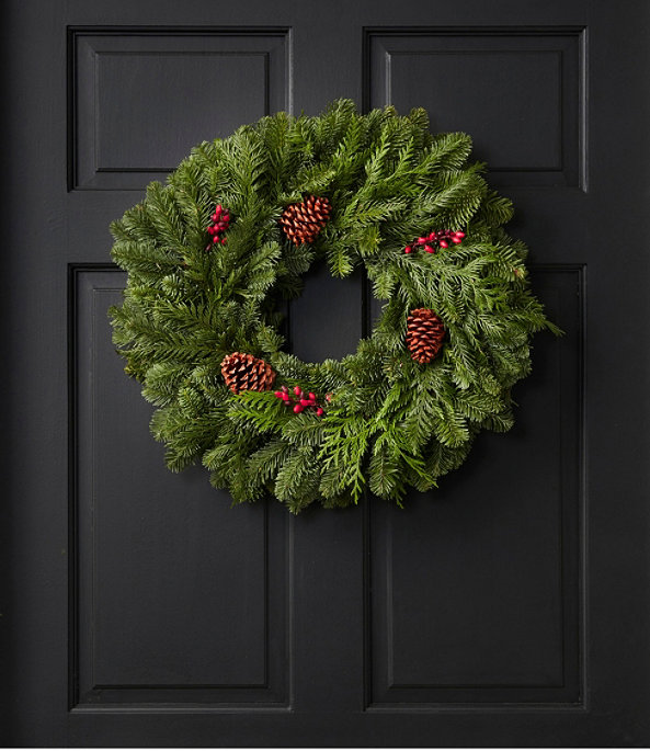 Woodland Berry Wreath, 20", One Color, large image number 1