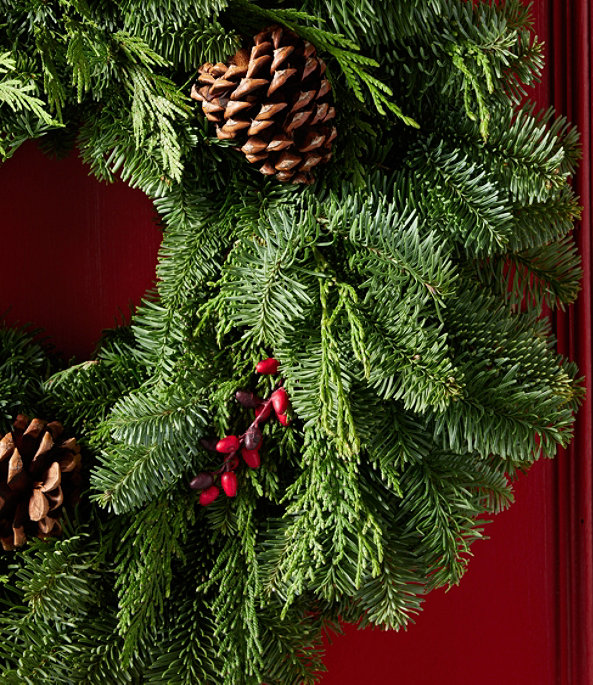 Woodland Berry Wreath, 20", One Color, large image number 2