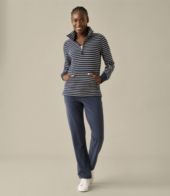 Women's Ultrasoft Sweats Funnelneck Pullover, Stripe at L.L. Bean