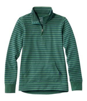 Women's Ultrasoft Sweats, Quarter-Zip Pullover Stripe