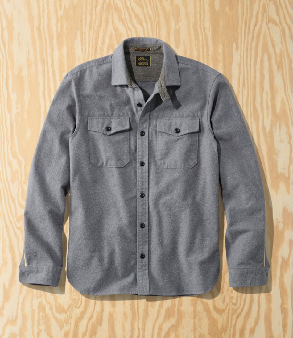 Todd Snyder Alaskan Chamois Shirt in Gray for Men