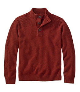 Men's Washable Lambswool Sweaters, Mock