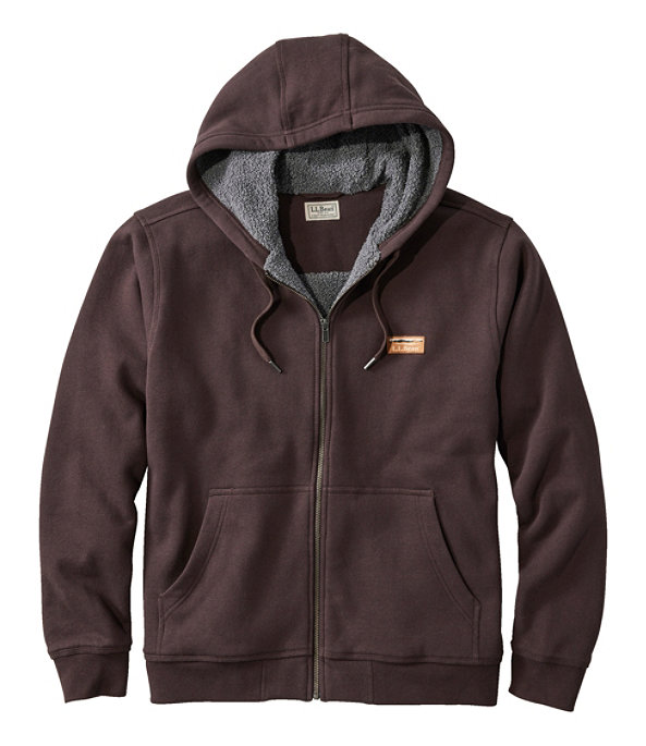 Katahdin Ironworks Sweatshirt, Fleece-Lined Hoodie, Deepest Brown, large image number 0