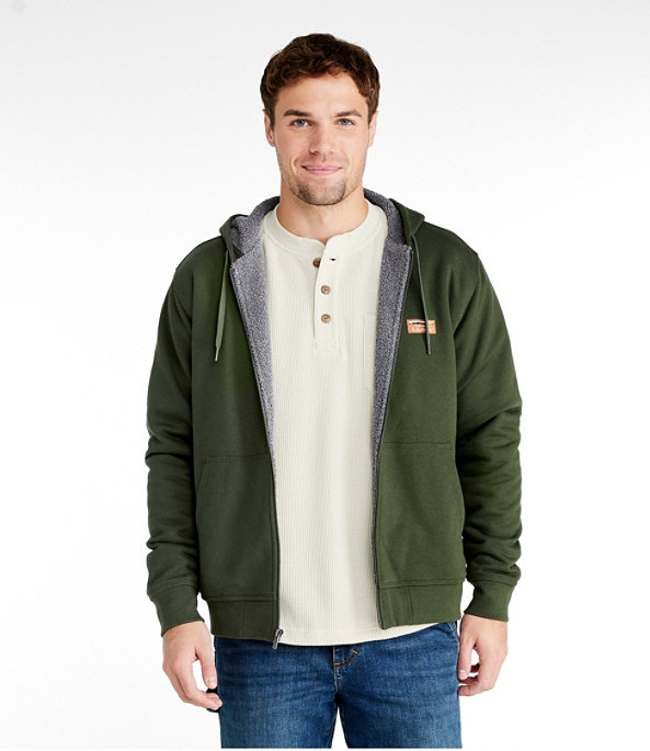 Katahdin Ironworks Sweatshirt, Fleece-Lined Hoodie, Navy, large image number 1