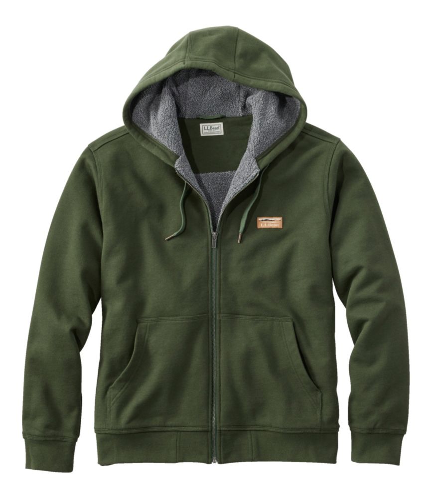 Men's Katahdin Iron Works® Hooded Sweatshirt, Fleece-Lined, Forest Shade, small image number 1