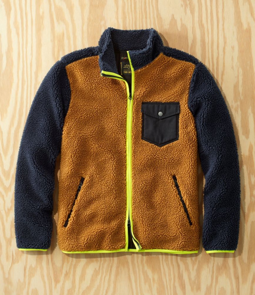 totes sherpa trim fleece jacket