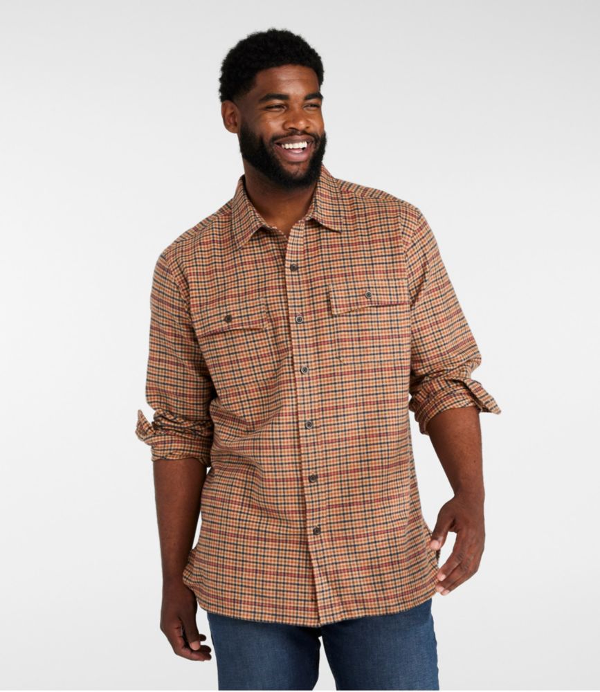 Men's Chamois Shirt, Slightly Fitted, Plaid, Apple Cinnamon, small image number 4