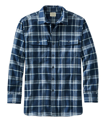 Men's Chamois Shirt, Slightly Fitted, Plaid | Casual Button-Down Shirts ...