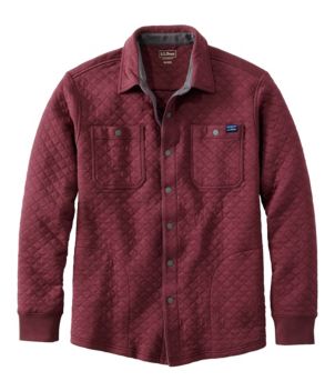 Men's Quilted Sweatshirts, Snap Overshirt