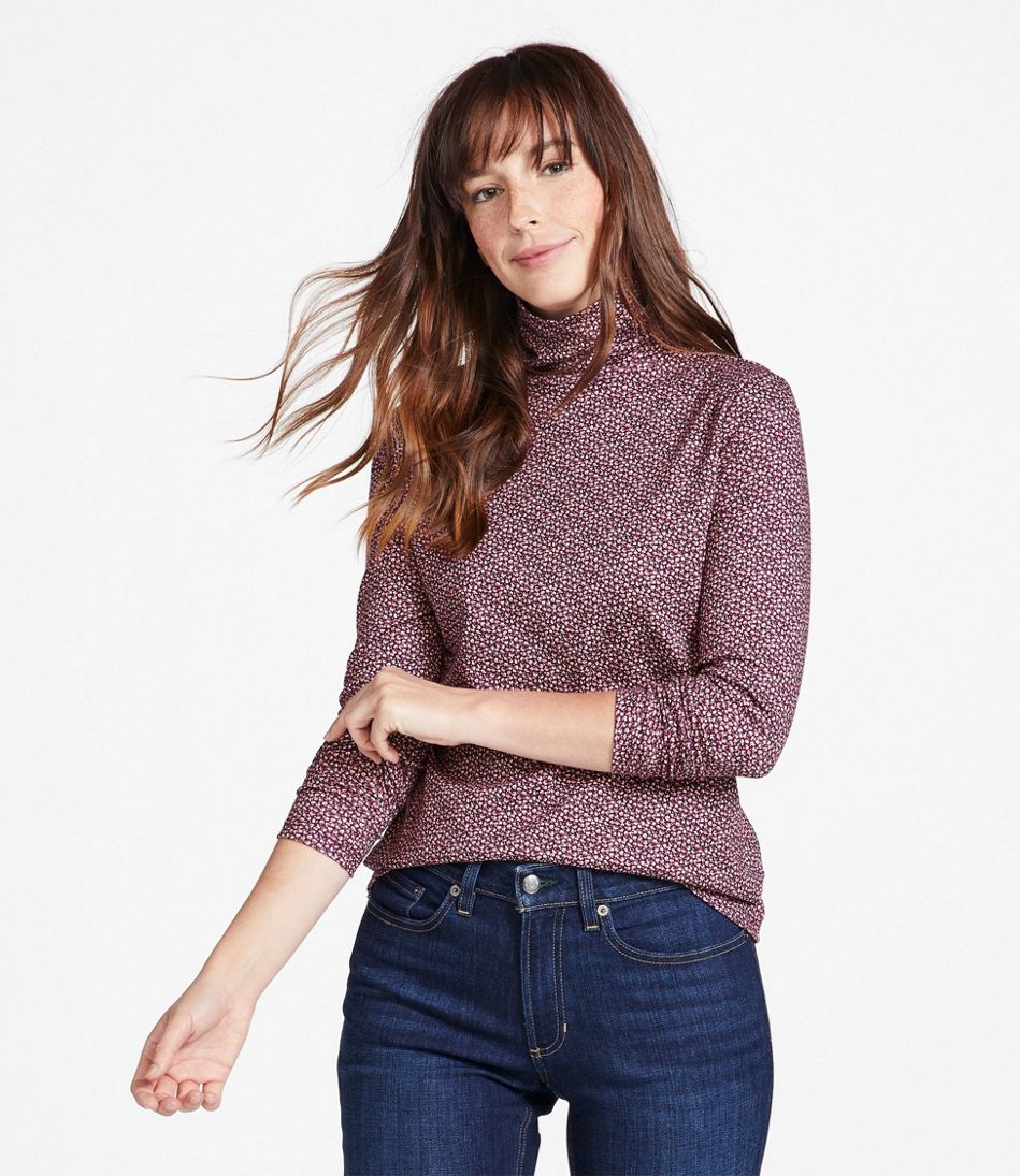 L.L.Bean Women's Interlock Pullover Turtleneck Sweater Size Medium blog ...