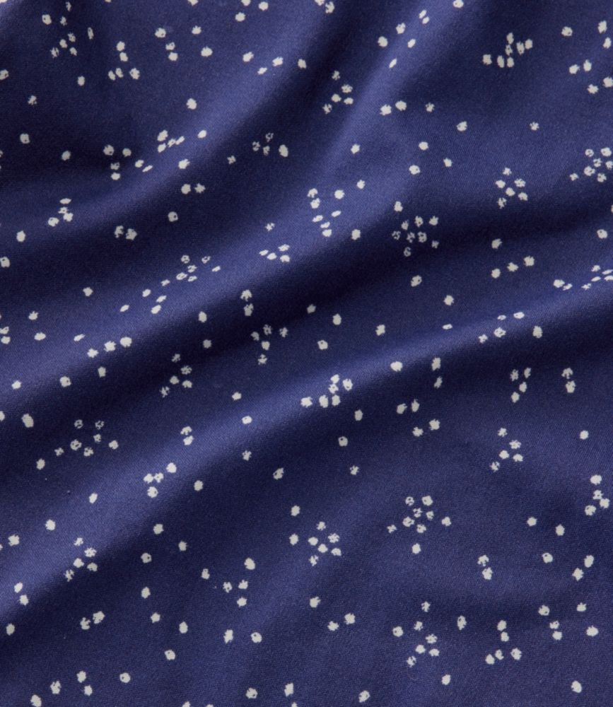 Women's Pima Cotton Turtleneck, Long-Sleeve Print, Dark Twilight Blue Scatter Dot, small image number 4