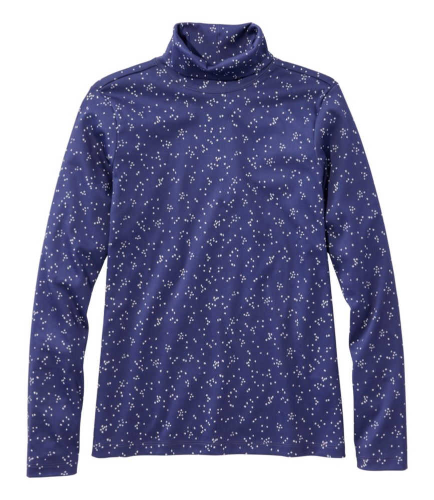 Women's Pima Cotton Turtleneck, Long-Sleeve Print