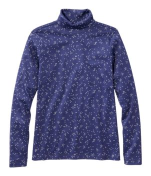 Women's Pima Cotton Turtleneck, Long-Sleeve Print