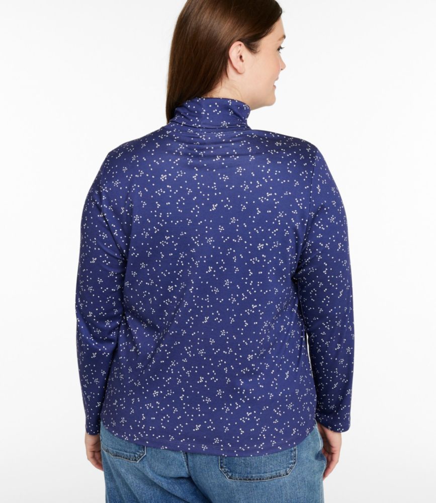 Women's Pima Cotton Turtleneck, Long-Sleeve Print