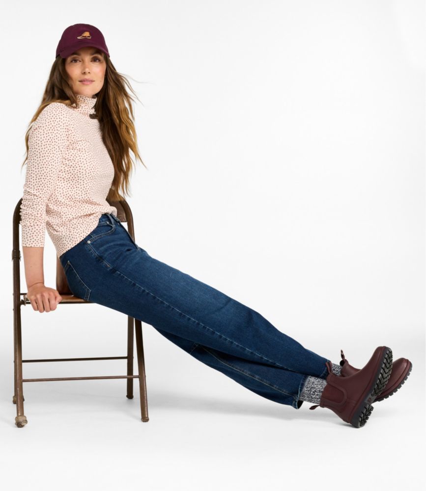 Women's Pima Cotton Turtleneck, Long-Sleeve Print