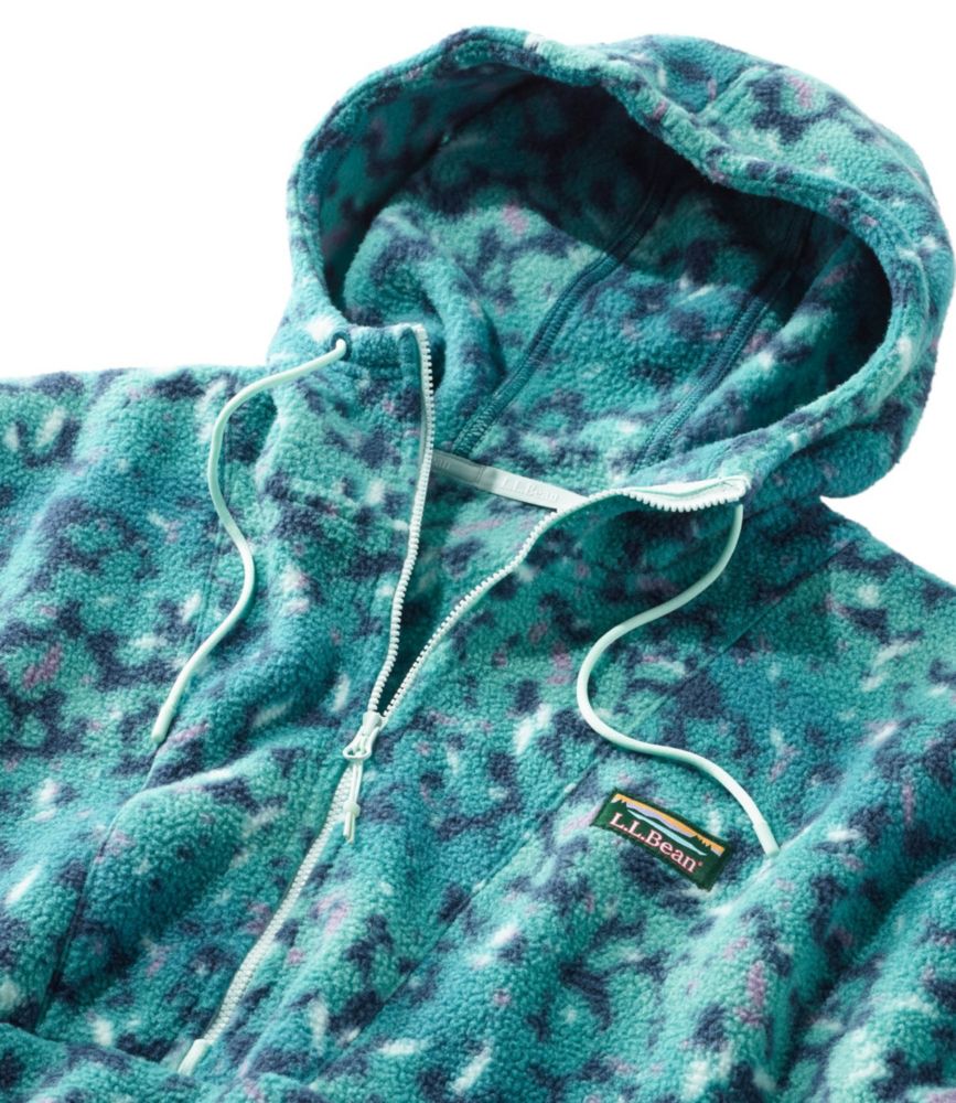Women's Katahdin Fleece Half-Zip Hoodie, Print, Dark Lagoon Camo Floral, small image number 4