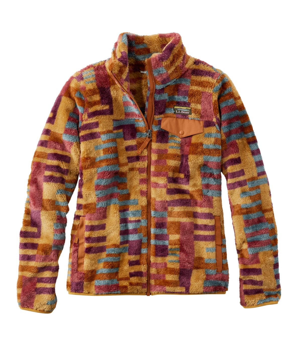 Women's L.L.Bean Hi-Pile Fleece Full-Zip Jacket, Print