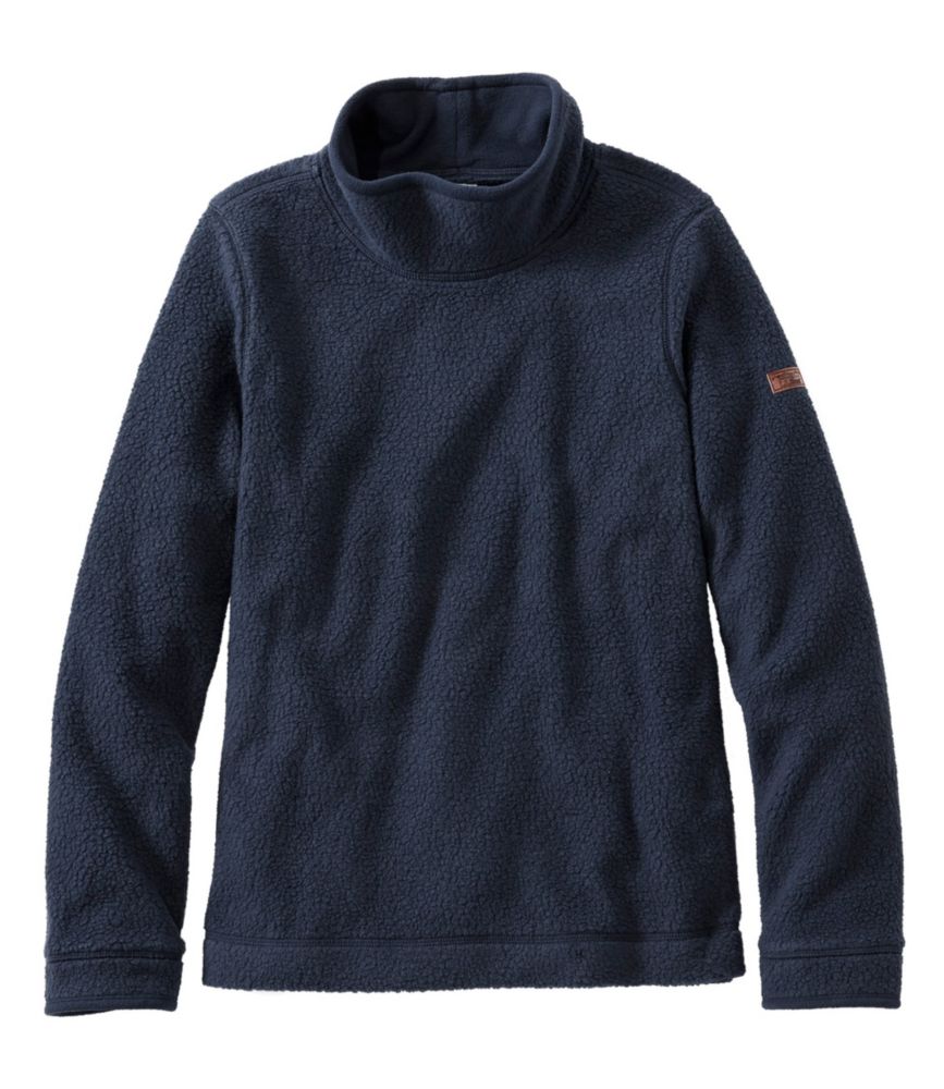 Women's Cozy Cottage Fleece, Funnelneck Pullover, Classic Navy, small image number 1