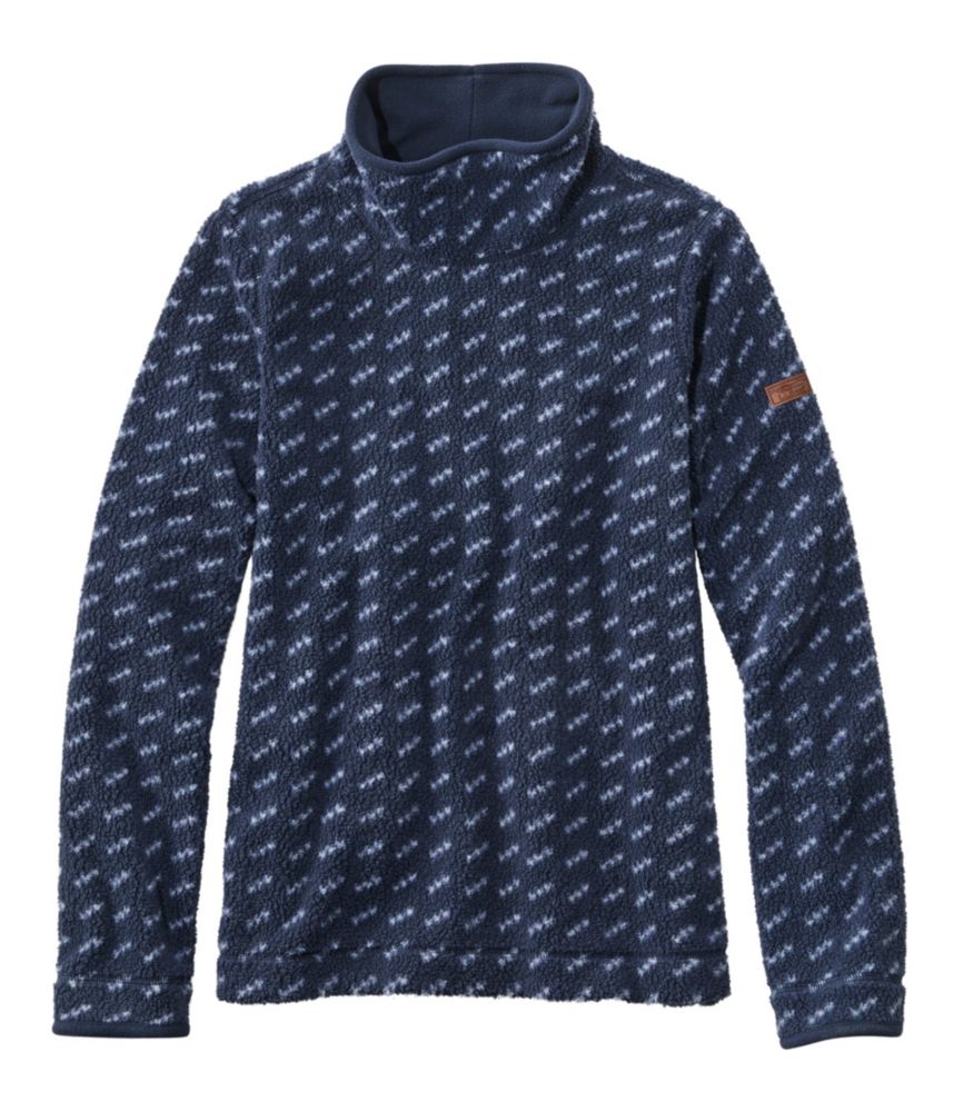 Women's Cozy Cottage Fleece, Funnelneck Pullover Print Sweatshirts at