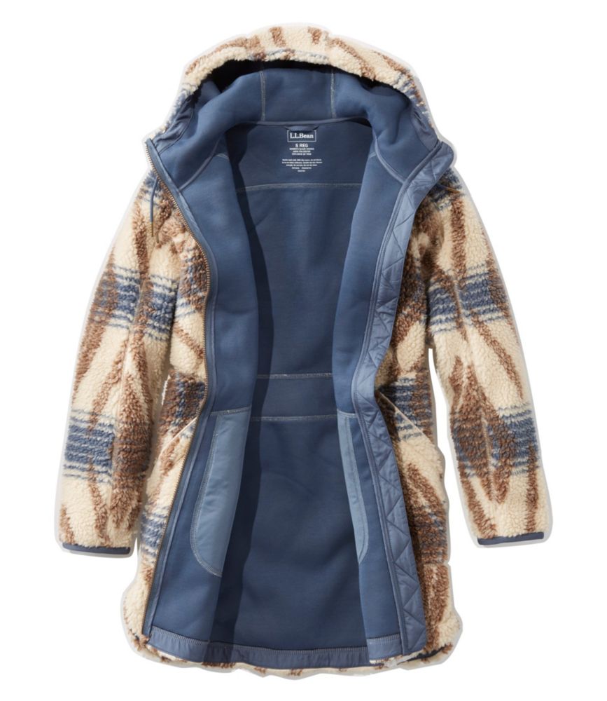 Women's Mountain Pile Fleece Coat, Stripe, , small image number 5