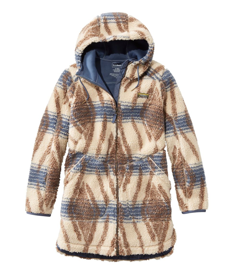 Women's Mountain Pile Fleece Coat, Stripe at L.L. Bean