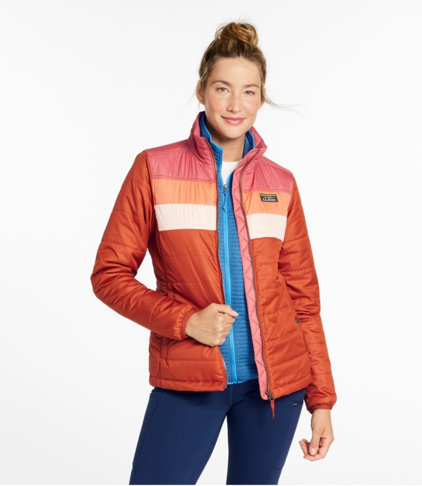 Women's Mountain Classic Puffer Jacket, Colorblock, Marine Blue/Natural, small image number 2