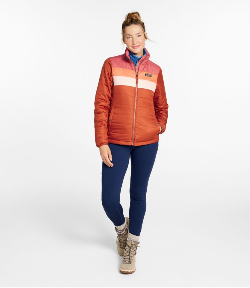 Women's Mountain Classic Puffer Jacket, Colorblock, Marine Blue/Natural, small image number 4