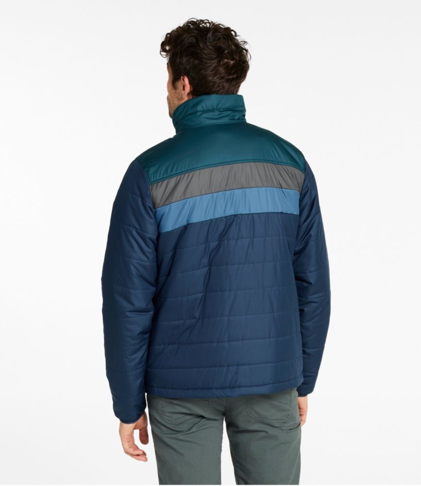 Men's Mountain Classic Puffer Jacket, Colorblock, Forest Gray/Carbon Navy, small image number 3