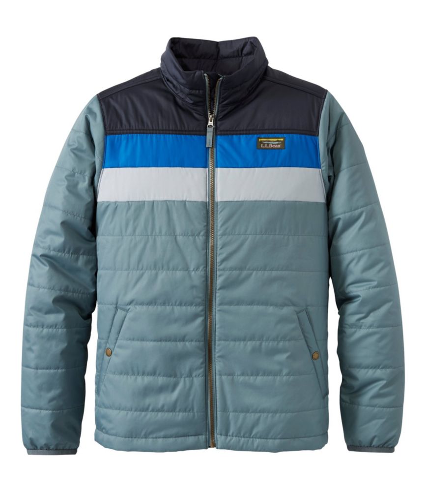 Men's Mountain Classic Puffer Jacket, Colorblock, Forest Gray/Carbon Navy, small image number 1