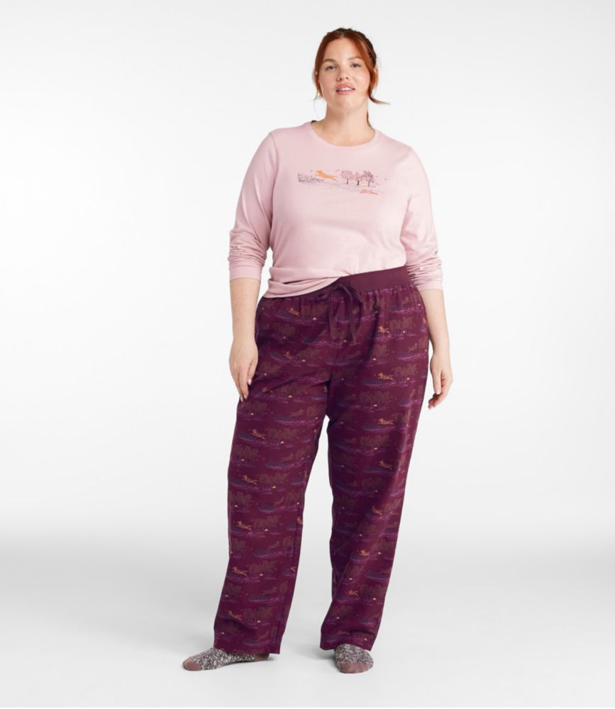 Women's L.L.Bean Camp PJ Set, Bright Navy Winter Toile, small image number 2