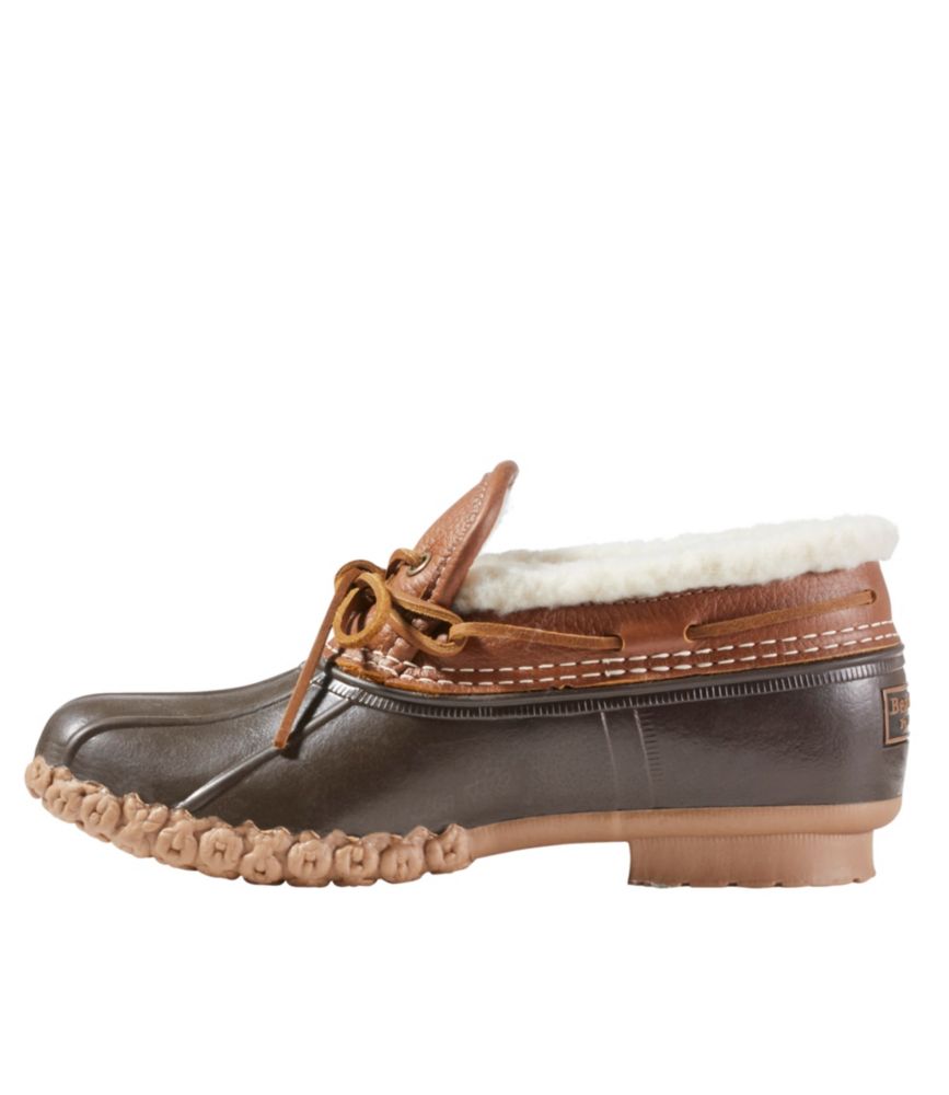 Women's Bean Boots, Rubber Moc Sherpa-Lined, Barley/Bean Boot Brown/Toasted Coconut, small image number 2