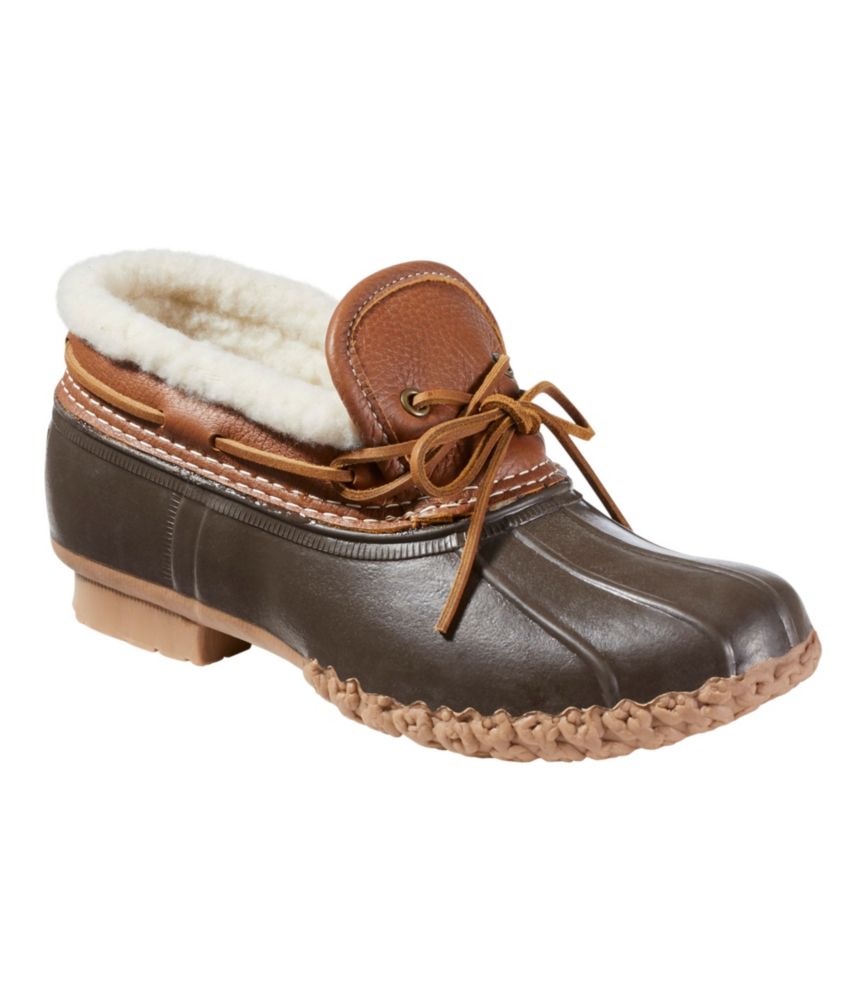 Women's Bean Boots, Rubber Moc Sherpa-Lined, Barley/Bean Boot Brown/Toasted Coconut, small image number 6