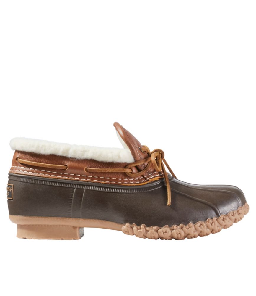 Women's Bean Boots, Rubber Moc Sherpa-Lined, Barley/Bean Boot Brown/Toasted Coconut, small image number 1