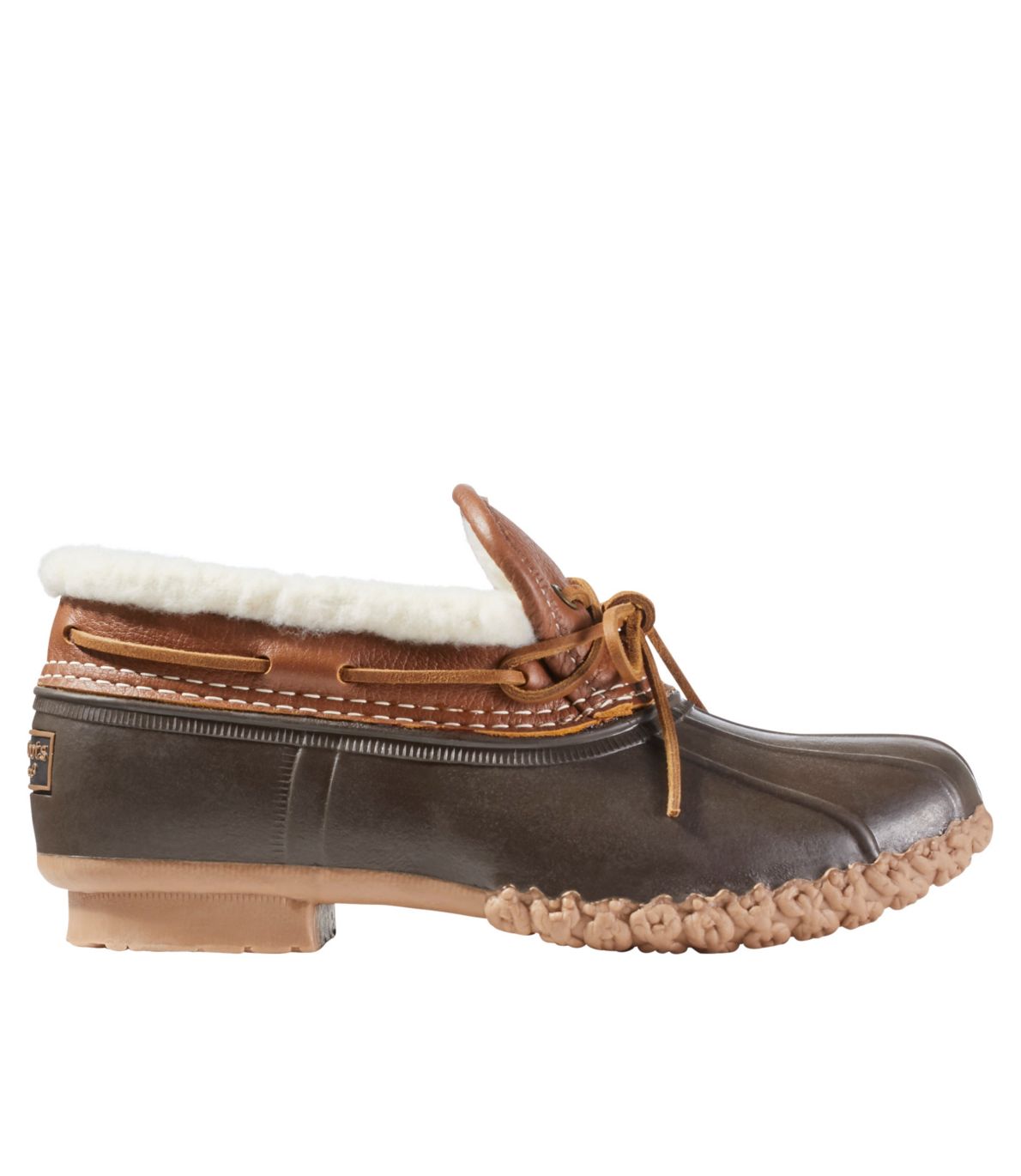 Women's Bean Boots, Rubber Moc Sherpa-Lined